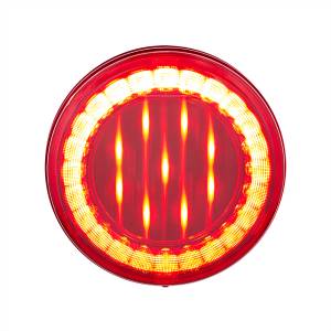 UNITED PACIFIC - 36090 - LUZ LUMOS REDONDA DE 33 LED DE 4" SERIE X (PARADA, GIRO Y COLA) - LED ROJO/LENTE ROJA