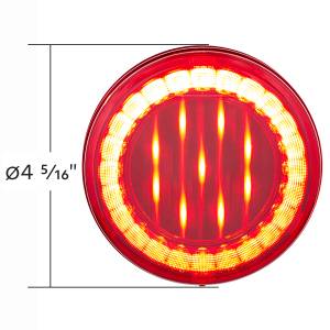 UNITED PACIFIC - UNITED PACIFIC - 36090 - LUZ LUMOS REDONDA DE 33 LED DE 4" SERIE X (PARADA, GIRO Y COLA) - LED ROJO/LENTE ROJA - Image 6