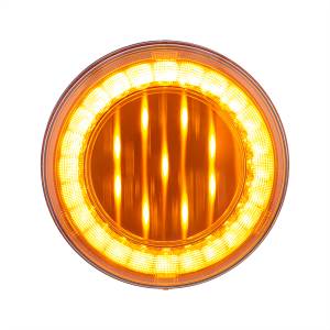 UNITED PACIFIC - 36091 - LUZ LUMOS REDONDA DE 33 LED 4" SERIE X (SEÑAL DE GIRO) - LED ÁMBAR/LENTE ÁMBAR