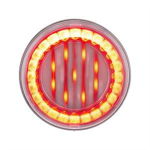 UNITED PACIFIC - 36092 - LUZ LUMOS REDONDA DE 33 LED DE 4" SERIE X (PARADA, GIRO Y COLA) - LED ROJO/LENTE TRANSPARENTE