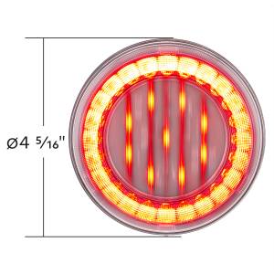 UNITED PACIFIC - UNITED PACIFIC - 36092 - LUZ LUMOS REDONDA DE 33 LED DE 4" SERIE X (PARADA, GIRO Y COLA) - LED ROJO/LENTE TRANSPARENTE - Image 6