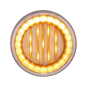 UNITED PACIFIC - 36093 - LUZ LUMOS REDONDA DE 33 LED DE 4" SERIE X (SEÑAL DE GIRO) - LED ÁMBAR/LENTE TRANSPARENTE