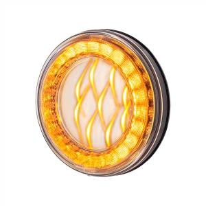 UNITED PACIFIC - UNITED PACIFIC - 36093 - LUZ LUMOS REDONDA DE 33 LED DE 4" SERIE X (SEÑAL DE GIRO) - LED ÁMBAR/LENTE TRANSPARENTE - Image 3