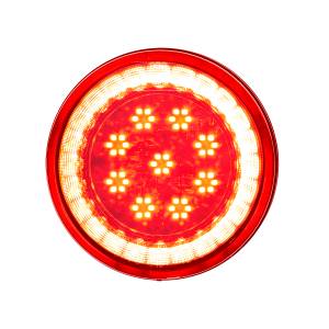 UNITED PACIFIC - 36095 - LUZ LUMOS REDONDA DE 33 LED DE 4" SERIE S (PARADA, GIRO Y COLA) - LED ROJO/LENTE ROJA