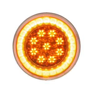 UNITED PACIFIC - 36096 - LUZ LUMOS REDONDA DE 33 LED 4" SERIE S (SEÑAL DE GIRO) - LED ÁMBAR/LENTE ÁMBAR