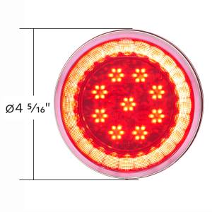 UNITED PACIFIC - UNITED PACIFIC - 36097 - LUZ LUMOS REDONDA DE 33 LED DE 4" SERIE S (PARADA, GIRO Y COLA) - LED ROJO/LENTE TRANSPARENTE - Image 6
