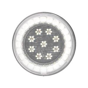 UNITED PACIFIC - 36099 - LUZ LUMOS REDONDA DE 33 LED DE 4" SERIE S (RESPALDO) - LED BLANCO/LENTE TRANSPARENTE