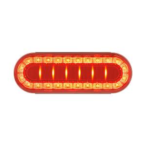 UNITED PACIFIC - 36100 - LUZ LUMOS OVALADA DE 30 LED 6" SERIE I (PARADA, GIRO Y COLA) - LED ROJO/LENTE ROJA