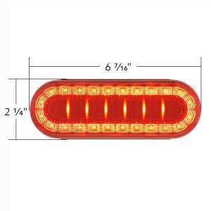 UNITED PACIFIC - UNITED PACIFIC - 36100 - LUZ LUMOS OVALADA DE 30 LED 6" SERIE I (PARADA, GIRO Y COLA) - LED ROJO/LENTE ROJA - Image 6