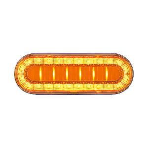 UNITED PACIFIC - 36101 - LUZ LUMOS OVALADA DE 30 LED 6" SERIE I (SEÑAL DE GIRO) - LED ÁMBAR/LENTE ÁMBAR