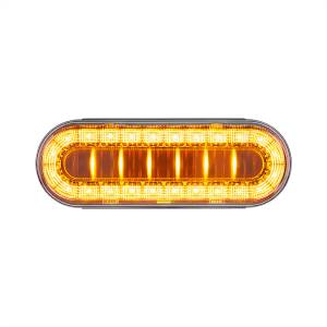 UNITED PACIFIC - 36103 - LUZ LUMOS OVALADA DE 30 LED 6" SERIE I (SEÑAL DE GIRO) - LED ÁMBAR/LENTE TRANSPARENTE