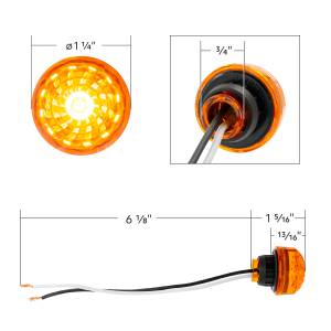 UNITED PACIFIC - UNITED PACIFIC - 36380 - LUZ LED REDONDA DE 1-1/4" (LIQUIDACIÓN/MARCADOR) - LED ÁMBAR/LENTE ÁMBAR - Image 7
