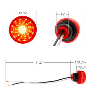 UNITED PACIFIC - UNITED PACIFIC - 36382 - LUZ LED REDONDA DE 1-1/4" (LIQUIDACIÓN/MARCADOR) - LED ROJO/LENTE ROJA - Image 7
