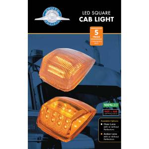 UNITED PACIFIC - UNITED PACIFIC - 36402 - LUZ DE CABINA CUADRADA CON REFLECTOR DE 17 LED - LED ÁMBAR/LENTE TRANSPARENTE (PAQUETE DE 5) - Image 5