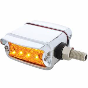 UNITED PACIFIC - 36419 - LUZ DE DOBLE CARA REFLECTOR DE 20 LED DE DOBLE FUNCIÓN CON VISERA - MONTAJE HORIZONTAL - LED ÁMBAR Y ROJO / LENTE ÁMBAR Y ROJA