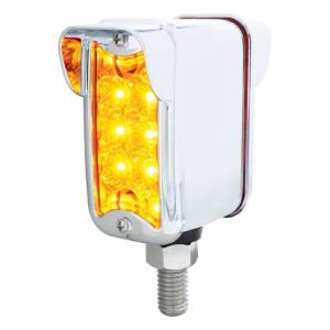 UNITED PACIFIC - 36420 - LUZ REFLECTOR DE DOBLE FUNCIÓN DE 10 LED DE DOBLE CARA CON VISERA - MONTAJE RECTO VERTICAL - LED ÁMBAR Y ROJO / LENTE ÁMBAR Y ROJA