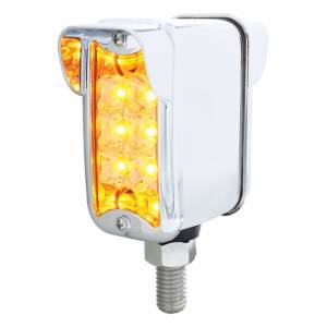 UNITED PACIFIC - 36424 - LUZ REFLECTOR DE DOBLE FUNCIÓN DE 10 LED DE DOBLE CARA CON VISERA - MONTAJE RECTO VERTICAL - LED ÁMBAR Y ROJO/LENTE TRANSPARENTE