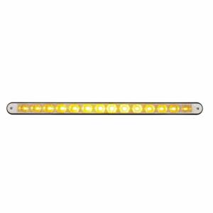 UNITED PACIFIC - 36486 - BARRA DE LUCES DE 14 LED DE 12" CON CARCASA NEGRA - LED ÁMBAR/LENTE TRANSPARENTE