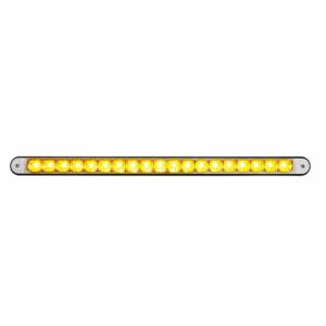 UNITED PACIFIC - 36490 - BARRA DE LUZ REFLECTORA DE 19 LED DE 12" CON CARCASA NEGRA - LED ÁMBAR/LEENTE TRANSPARENTE