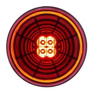 UNITED PACIFIC - 36564 - LUZ REDONDA DEL ABISMO DE 13 LED DE 4" (PARADA, GIRO Y COLA) - LED ROJO/LENTE ROJA