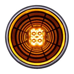 UNITED PACIFIC - 36567 - LUZ REDONDA DEL ABISMO DE 13 LED DE 4" (SEÑAL DE GIRO) - LED ÁMBAR/LENTE TRANSPARENTE