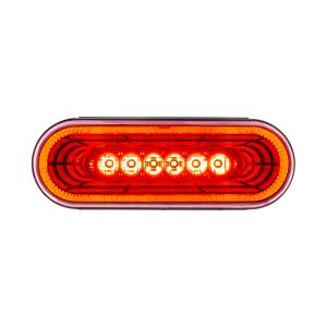 UNITED PACIFIC - 36569 - LUZ ABYSS OVALADA DE 6" DE 22 LED (PARADA, GIRO Y COLA) - LED ROJO/LEENTE ROJA