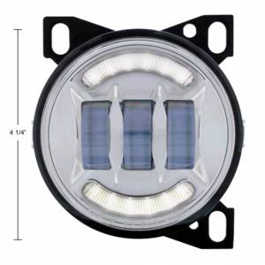 UNITED PACIFIC - UNITED PACIFIC - 36605 - FARO ANTINIEBLA DE 18 LED CON BARRA DE LUCES LED PARA PETERBILT 579 (2012-2021) Y KENWORTH T660 (2007-2017) - CROMADO - Image 8