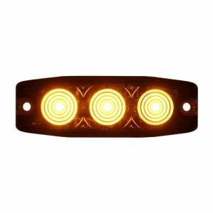 UNITED PACIFIC - 36630B - 3 LUZ DE ADVERTENCIA LED DE ALTA POTENCIA SUPER DELGADA - LED ÁMBAR (A GRANEL)