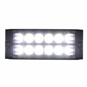 UNITED PACIFIC - 36694 - LUZ DE ADVERTENCIA DE PERFIL BAJO DE 12 LED DE ALTA POTENCIA - LED BLANCO