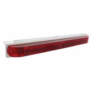 UNITED PACIFIC - 36709 - SOPORTE DE LUCES INOXIDABLE CON BARRA DE LUCES DE 19 LED DE 17" - LED ROJO/LENTE ROJA