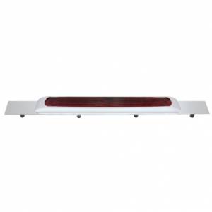 UNITED PACIFIC - UNITED PACIFIC - 36712 - PLACA DE GUARDABARROS SUPERIOR CROMADA CON BISEL Y BARRA DE LUCES DE 17 LED DE 19 LED - LED ROJO/LEENTE ROJA (CADA UNO) - Image 2