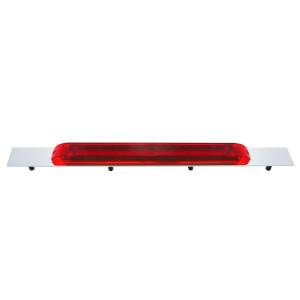 UNITED PACIFIC - UNITED PACIFIC - 36713 - PLACA DE GUARDABARROS SUPERIOR CROMADA CON BARRA DE LUCES DE 17" DE 19 LED - LED ROJO/LEENTE ROJA (CADA UNO) - Image 2