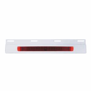 UNITED PACIFIC - UNITED PACIFIC - 36715 - PLACA DE GUARDABARROS SUPERIOR DE INOXIDABLE CON BARRA DE LUCES DE 19 LED DE 17" - LED ROJO/LENTE ROJA (CADA UNO) - Image 2