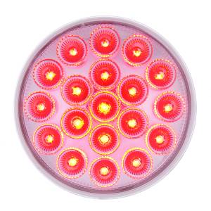 UNITED PACIFIC - UNITED PACIFIC - 36722 - LUZ FURY DOBLE REDONDA DE 19 LED DE 4" (PARADA, GIRO, COLA) CON LUZ DE ADVERTENCIA - LED ROJO Y ÁMBAR/LENTE TRANSPARENTE - Image 2