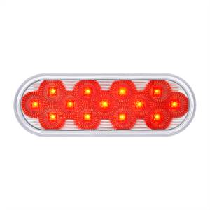 UNITED PACIFIC - UNITED PACIFIC - 36723 - LUZ FURY DOBLE OVALADA DE 13 LED DE 6" (PARADA, GIRO Y TRASERA) CON LUZ DE ADVERTENCIA - LED ROJO Y ÁMBAR/LENTE TRANSPARENTE - Image 2
