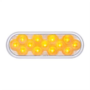 UNITED PACIFIC - UNITED PACIFIC - 36723 - LUZ FURY DOBLE OVALADA DE 13 LED DE 6" (PARADA, GIRO Y TRASERA) CON LUZ DE ADVERTENCIA - LED ROJO Y ÁMBAR/LENTE TRANSPARENTE - Image 3
