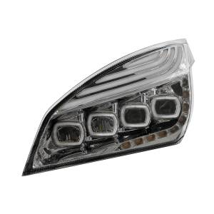 UNITED PACIFIC - UNITED PACIFIC - 36724 - FARO CROMADO DE QUAD-LED CON LED DRL Y SEQ. SEÑAL PARA FREIGHTLINER CASCADIA 2018-2024 - CONDUCTOR - Image 4