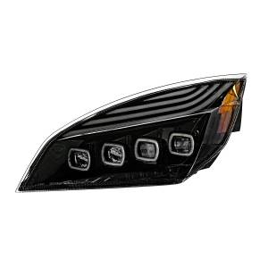 UNITED PACIFIC - UNITED PACIFIC - 36726 - FARO QUAD-LED NEGRO CON LED DRL Y SEQ. SEÑAL PARA FREIGHTLINER CASCADIA 2018-2024 - CONDUCTOR - Image 2