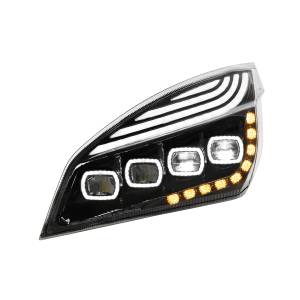 UNITED PACIFIC - UNITED PACIFIC - 36726 - FARO QUAD-LED NEGRO CON LED DRL Y SEQ. SEÑAL PARA FREIGHTLINER CASCADIA 2018-2024 - CONDUCTOR - Image 3
