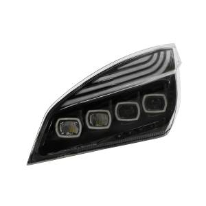 UNITED PACIFIC - UNITED PACIFIC - 36726 - FARO QUAD-LED NEGRO CON LED DRL Y SEQ. SEÑAL PARA FREIGHTLINER CASCADIA 2018-2024 - CONDUCTOR - Image 4