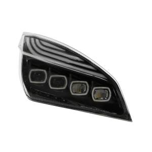 UNITED PACIFIC - UNITED PACIFIC - 36727 - FARO QUAD-LED NEGRO CON LED DRL Y SEQ. SEÑAL PARA FREIGHTLINER CASCADIA 2018-2024 - PASAJERO - Image 4