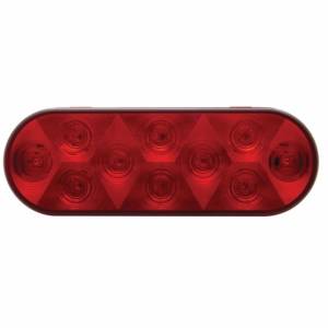 UNITED PACIFIC - 36771B - LUZ OVALADA DE 10 LED (PARADA, GIRO Y TRASERA) - LED ROJA/LENTE ROJA (A GRANEL)