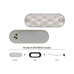 UNITED PACIFIC - 36773BCK - KIT DE LUZ UTILIDAD OVALADA DE 10 LED DE 6" - LED BLANCO/LENTE TRANSPARENTE