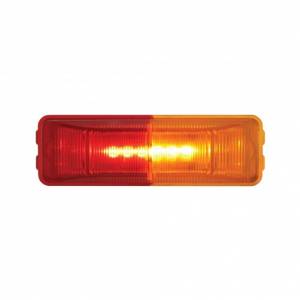 UNITED PACIFIC - 36774B - LUZ DE MONTAJE DE GUARDABARROS RECTANGULAR DE 6 LED (LIQUIDACIÓN/MARCADOR) CON LENTE ÁMBAR Y ROJA (A GRANEL)