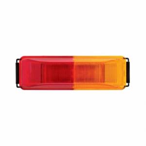 UNITED PACIFIC - 36774BARK-B - LUZ DE MONTAJE PARA GUARDABARROS RECTANGULAR DE 6 LED (LIQUIDACIÓN/MARCADOR) CON LENTE ÁMBAR Y ROJA, Y SOPORTE NEGRO (A GRANEL)