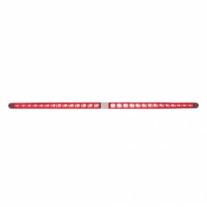UNITED PACIFIC - 36788 - BARRAS DE LUCES DOBLES DE 14 LED DE 12" CON BISEL - LED ROJO/LENTE ROJA