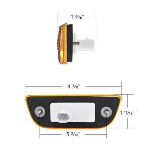 UNITED PACIFIC - UNITED PACIFIC - 36808 - LUZ DE CABINA DE 3 LED PARA PETERBILT 579 Y KENWORTH T680/T770/T880 2013-2021 - LED ÁMBAR/LENTE - Image 7