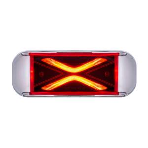 UNITED PACIFIC - 36820 - LUZ DE BALIZAMIENTO RECTANGULAR SABRE DE 4 LED CON LENTE ROJA