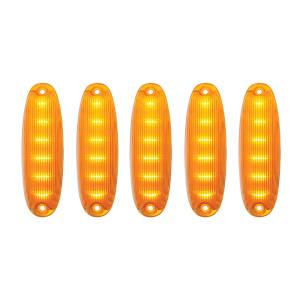 UNITED PACIFIC - 36821 - 6 LUCES DE CABINA LED ÁMBAR PARA FREIGHTLINER CASCADIA 2008-2017 - LENTES ÁMBAR (PAQUETE DE 5)