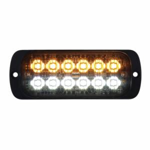 UNITED PACIFIC - 36846B - 12 LUZ DE ADVERTENCIA LED DE ALTA POTENCIA SUPER DELGADA - LED ÁMBAR Y LED BLANCO (A GRANEL)